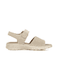 Beige Rieker Damen Riemchensandalen V8554-60 mit trendigen Schnalle. Schuh Innenseite.