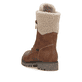 Beige Rieker Damen Biker Boots 78520-62 mit Schnürung und Reißverschluss. Schuh Innenseite