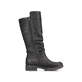 Tiefschwarze Rieker Damen Hochschaftstiefel Z4776-00 mit einer robusten Profilsohle. Schuh Innenseite