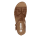 Braune Rieker Damen Riemchensandalen W0853-24 mit trendigen Schnalle. Schuh von oben.