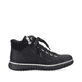 Tiefschwarze Rieker Damen Schnürschuhe Z4263-00 mit Schnürung und Reißverschluss. Schuh Innenseite