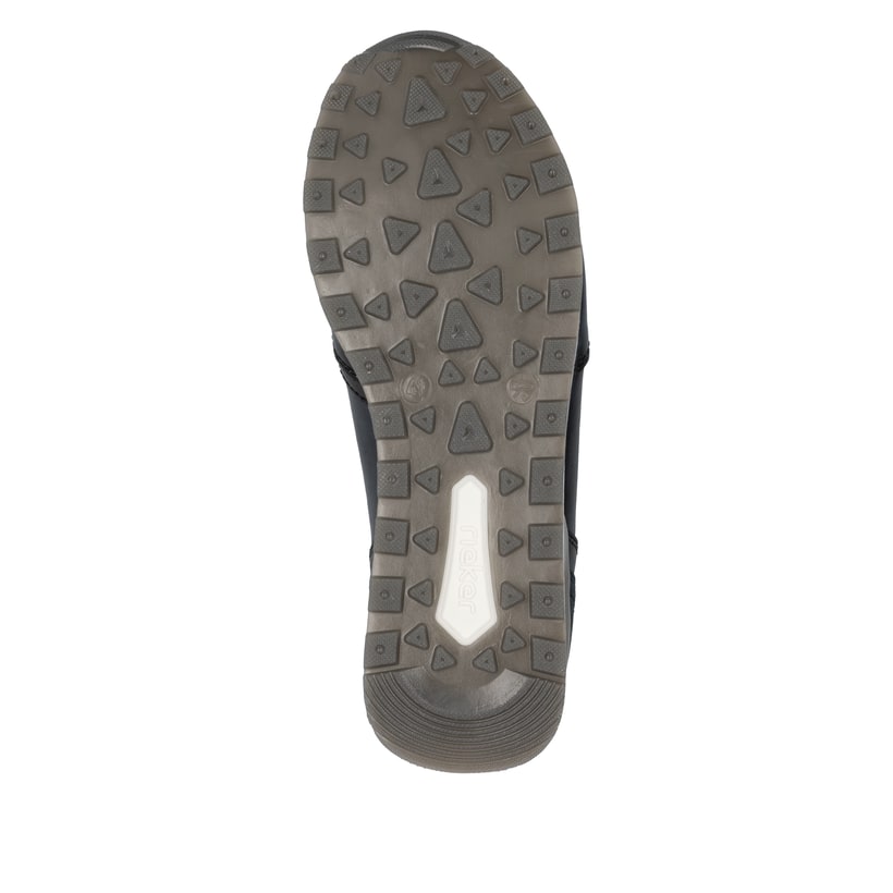 Blaue Rieker Herren Sneaker Low U0311-14 mit Schnürung sowie Komfortweite G 1/2. Schuh Laufsohle.