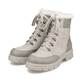 Hellbeige Rieker Damen Kurzstiefel Z8591-60 mit Reißverschluss sowie einer Profilsohle. Schuh Innenseite