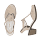 Rosane Rieker Pumps 40901-31 in Löcheroptik mit einem Gummizug. Schuh von oben, liegend.