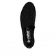 Schwarze Rieker Damen Slipper 51989-00 mit Strasssteinen sowie einem Gummizug. Schuh von oben.