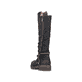
Tiefschwarze Rieker Damen Hochschaftstiefel Z4759-01 mit einer robusten Profilsohle. Schuh von hinten