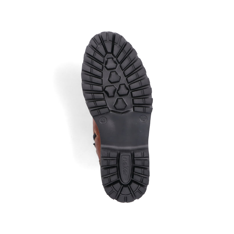 Bottes à lacets Rieker marron pour homme 30410-24 avec membrane RiekerTEX. Semelle extérieure de la chaussure.