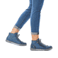 
Azurblaue Rieker Damen Schnürschuhe Z1221-14 mit Schnürung und Reißverschluss. Schuh am Fuß
