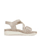 Rosane Rieker Keilsandaletten V3764-90 mit einem Klettverschluss. Schuh Innenseite.
