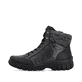 Schwarze Rieker Damen Schnürstiefel Z7230-00 aus Glattleder. Schuh Außenseite.