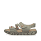 Grüne Rieker Damen Riemchensandalen V5151-52 aus Glattleder. Schuh Außenseite.