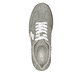Graue vegane Rieker Damen Sneaker Low M5512-45 mit einer Schnürung. Schuh von oben.