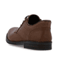 Braune Rieker Herren Slipper 10353-24 mit easy Hineinschlüpf-Möglichkeit. Schuh von hinten.