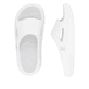Mules Rieker blanches pour femme W3450-80 avec semelle ultra légère. Chaussure vue de dessus, couchée.