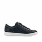 Baskets basses Rieker bleues pour femme N0900-14 en cuir lisse. Côté intérieur de la chaussure.