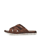 Braune Rieker Herren Pantoletten 25199-22 mit der Komfortweite G 1/2. Schuh Außenseite.