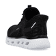 Baskets basses Rieker noires femme M6066-01 avec option easy in facile. Chaussure vue de l'arrière.