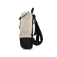 Rieker Rucksack H1426-60 in Beige mit Cord-Optik, Innenfach, Reißverschluss und Handyfach. Linksseitig.