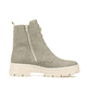 Armeegrüne Rieker Damen Kurzstiefel X8572-52 mit einer Profilsohle. Schuh Innenseite