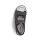 Schwarze Rieker Herren Trekkingsandalen 25053-00 mit einem Klettverschluss. Schuh von oben.