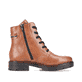 Kupferbraune Rieker Damen Schnürstiefel Z2842-24 mit Schnürung und Reißverschluss. Schuh Innenseite