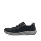 Blaue Rieker Herren Schnürschuhe 03030-14 mit Reißverschluss sowie Extraweite H. Schuh Außenseite.