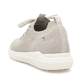 Beige waschbare Rieker Herren Slipper U1103-62 mit einem Gummizug. Schuh von hinten.