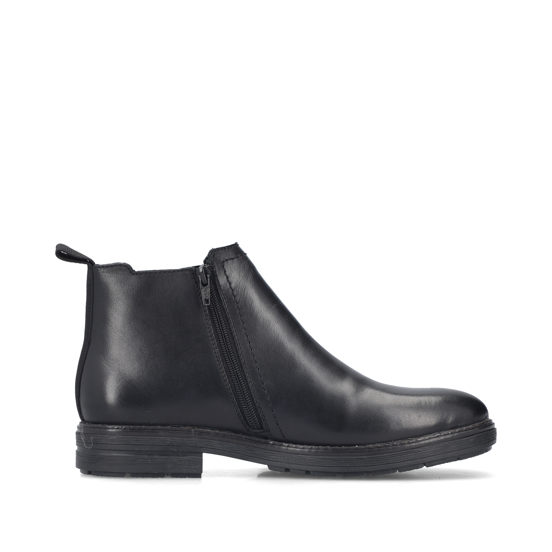 Schwarze Rieker Herren Chelsea Boots 33484-00 aus Glattleder. Schuh Innenseite.