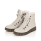 Braunbeige Rieker Damen Stiefeletten Y2594-20 mit Reißverschluss sowie Blockabsatz. Schuh Innenseite