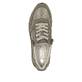 Beige Rieker Damen Sneaker Low N1100-62 mit Reißverschluss sowie Extraweite H. Schuh von oben.