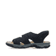 Blaue vegane Rieker Damen Trekkingsandalen 68895-14 mit Ready2GO Slip-in Feature. Schuh Außenseite.