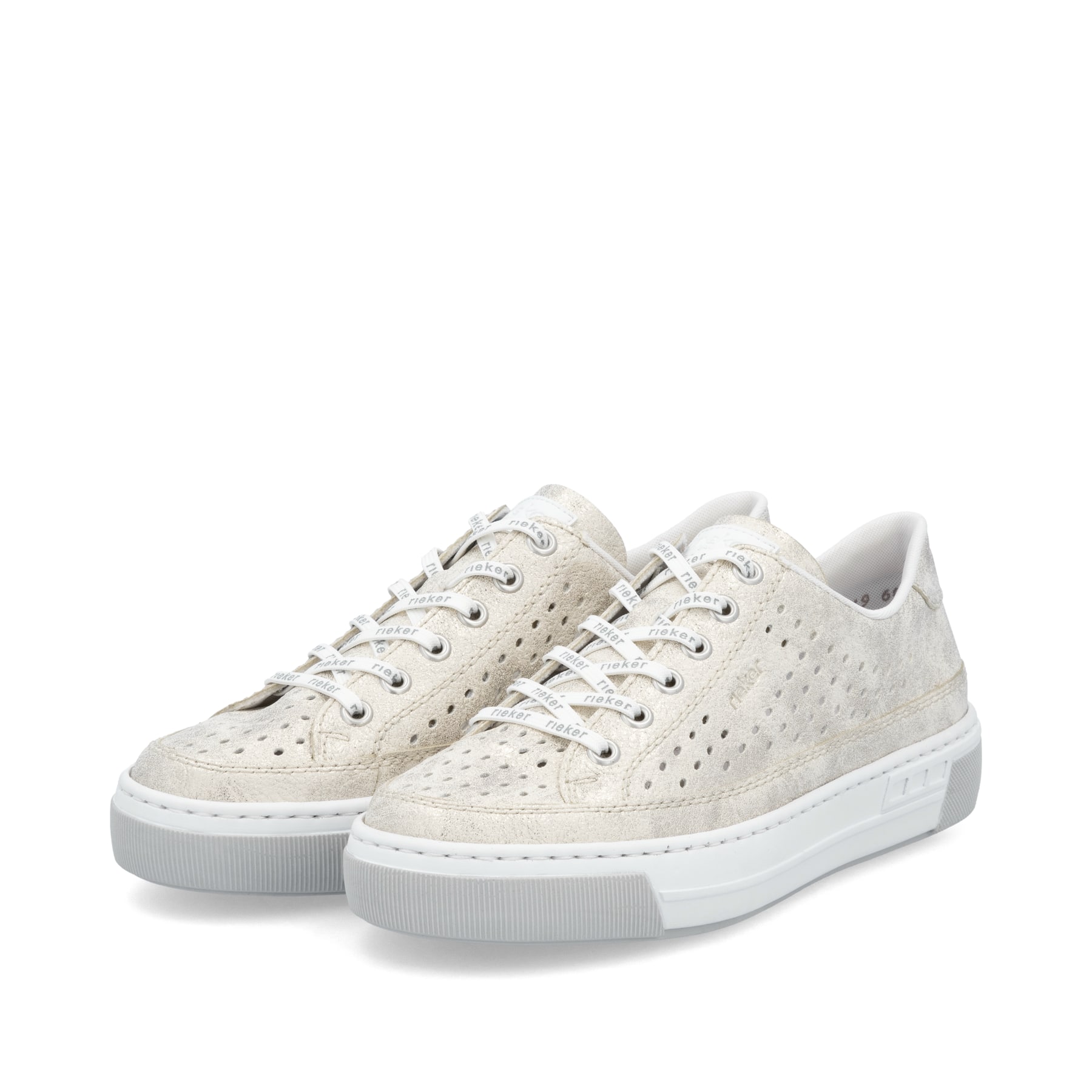 Rieker L88W2 lage sneakers voor dames, Wit 80, 37 EU