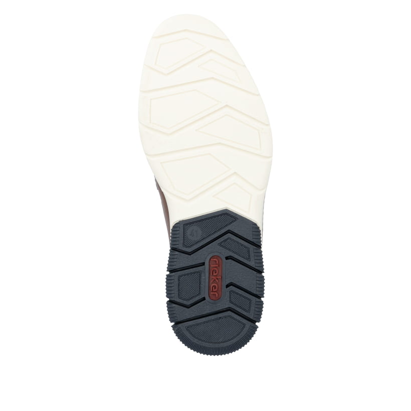 Kastanienbraune Rieker Herren Schnürschuhe 14402-24 mit der Komfortweite G 1/2. Schuh Laufsohle.