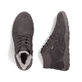Dunkelbraune Rieker Herren Schnürstiefel 08130-25 mit dem Highflex-Feature. Schuh von oben, liegend.