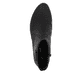 Nachtschwarze Rieker Damen Stiefeletten Y0762-00 mit einem Reißverschluss. Schuh von oben.