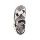 Weiße Rieker Damen Trekkingsandalen 68851-80 mit einem Klettverschluss. Schuh von oben.