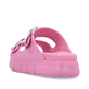 Rosane Rieker Damen Pantoletten P2180-34 mit Schnallen sowie ultraleichter Sohle. Schuh von hinten.