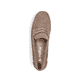 Beige Rieker Damen Loafer 40051-62 mit der schmalen Passform E 1/2. Schuh von oben.