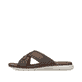 Grüne Rieker Herren Pantoletten 21340-54 mit der Komfortweite G. Schuh Außenseite.