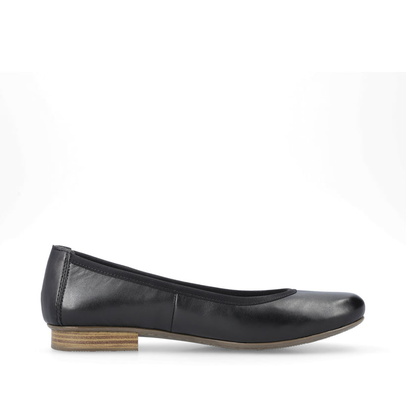 Ballerines Rieker noires pour femme 51994-01. Intérieur de la chaussure.