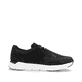 Schwarze Rieker Herren Sneaker Low 09100-01 mit einer Gummischnürung. Schuh Innenseite.