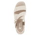 Beige Rieker Keilsandaletten W1550-60 mit ultra leichter und flexibler Sohle. Schuh von oben.