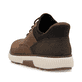 Braune Rieker Herren Slipper B3357-24 mit easy Hineinschlüpf-Möglichkeit. Schuh von hinten.