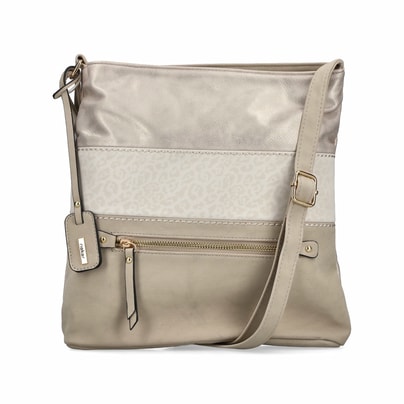 Rieker Damen Handtasche H1301-52 in Mintgrün-Feuerrot-Hellblau aus Kunstleder mit Reißverschluss. Handtasche getragen.