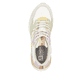 Weiße Rieker Damen Sneaker Low W2501-81 mit einer Schnürung. Schuh von oben.