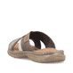 Braune Rieker Herren Pantoletten 21491-25 mit der Komfortweite G 1/2. Schuh von hinten.