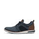 Blaue Rieker Herren Slipper 11351-14 mit einem Gummizug sowie Komfortweite G 1/2. Schuh Außenseite.