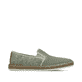 Grüne Rieker Herren Slipper B5265-52 mit einem Gummizug sowie Komfortweite G 1/2. Schuh Innenseite.