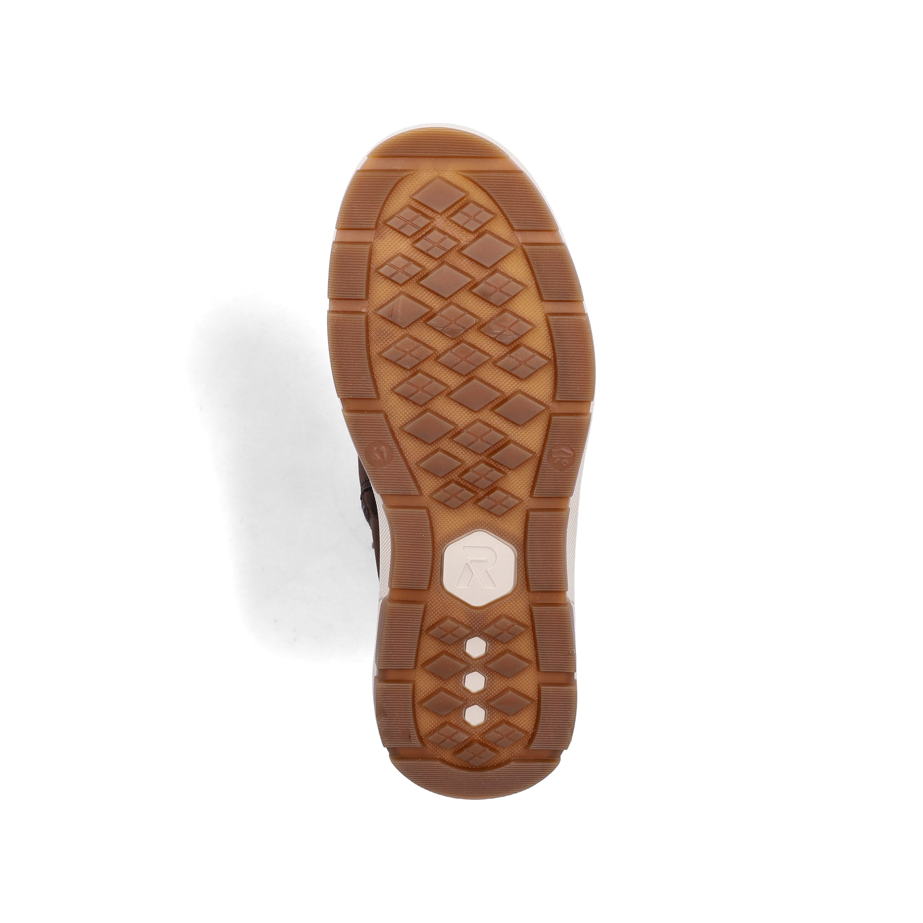Dunkelbraune Rieker Herren Schnürstiefel U0071-25 aus Rauleder. Schuh Laufsohle.