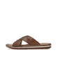 Braune Rieker Herren Pantoletten 21082-24 mit der Komfortweite G. Schuh Außenseite.